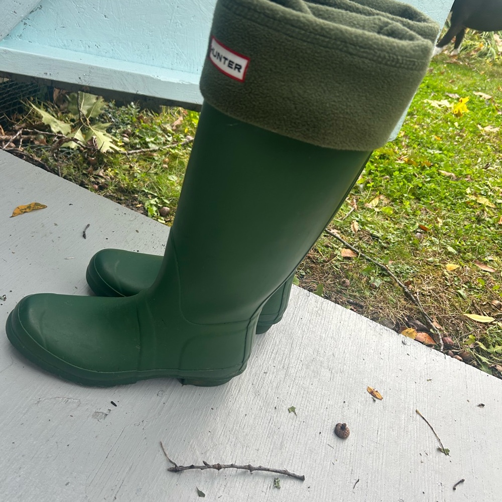 Hunter Forest Green Tall Boots